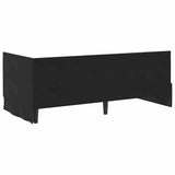 Corner Bed Frame with Headboard Black 90 x 200 cm Velvet 42016271