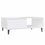 806004 Coffee Table White 90x60x35 cm Engineered Wood