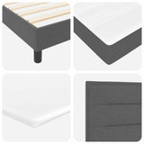 Box Spring Bed with Headboard Dark Grey 200 x 140 cm Fabric 3341042