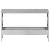 Chicken Feeding Trough Silver 81 x 32 x 53.5 cm 874620