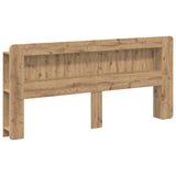 Headboard Cabinet with Storage Artisan Oak Engineered Wood 8001299