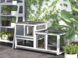 Wooden Indoor Rabbit Hutch Guinea Pig House Bunny Small Animal Cage W/ Wheels Enclosed Run 110 50 T3398P375352
