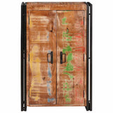 Highboard with Doors Brown Solid Reclaimed Wood and Metal 4104768