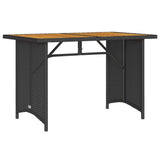 2 Piece Garden Dining Set with Cushions Black Poly Rattan 366336