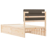 Bed Frame with Upholstered Headboard Taupe 100 x 200 cm 877582