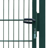 ZNTS 2D Fence Gate Green 106 x 210 cm 141751