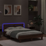Bed Frame Brown oak Engineered wood, Plywood Small Double 3207580