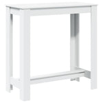 ZNTS Bar Table White 102x50x103.5 cm Engineered Wood 854409