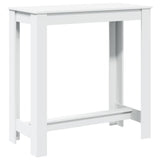 ZNTS Bar Table White 102x50x103.5 cm Engineered Wood 854409