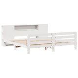 Bed Frame without Mattress White 180x200 cm Super King Solid Wood Pine 3309888