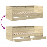 Daybed Sonoma Oak Engineered Wood 90 x 200 cm 3280848