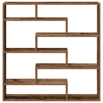 ZNTS Wall Cube Shelf 7 Compartments Old Wood Engineered Wood 860029