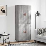 Highboard Grey Sonoma 69.5x34x180 cm Engineered Wood 3195657