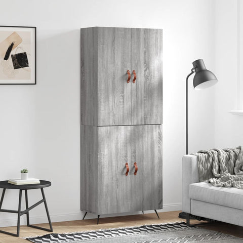 Highboard Grey Sonoma 69.5x34x180 cm Engineered Wood 3195657