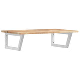 Basin Shelf Wall Mounted Steel and Solid Wood Acacia 3302778