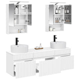 Bathroom Cabinet Set 5 pcs White 50 x 14.5 x 70 cm 3406599