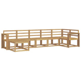 Outdoor Sofa Set 7 pcs White Solid Acacia Wood 3387948