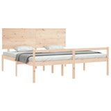 Senior Bed without Mattress 200x200 cm Solid Wood 3195501