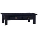 ZNTS Coffee Table Light Black Coffee 100x50x30 cm Solid Mahogany Wood 288829