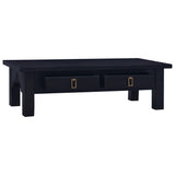 ZNTS Coffee Table Light Black Coffee 100x50x30 cm Solid Mahogany Wood 288829