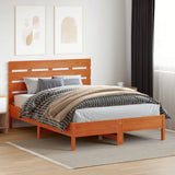 Headboard Wax Brown 150 cm Solid Wood Pine 844446