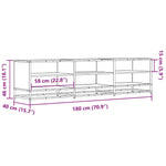 TV Cabinet Smoked Oak 180x40x46 cm Engineered Wood 3300807