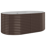 Garden Raised Bed Powder-coated Steel 175x100x68 cm Brown 319060