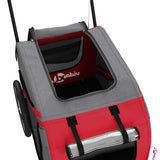 Pet Bike Trailer Red and Grey Oxford Fabric and Iron 93894