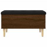 Storage Bench Brown Oak 82x42x46 cm Engineered Wood 835081