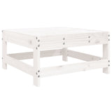 Garden Footstool White Solid Wood Pine 825486