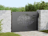 Garden Gate 85 x 100 cm Powder-coated steel Black Lockable 42015859