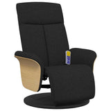 Massage Recliner Chair Black 79 x 87 x 104.5 cm Fabric 42018594