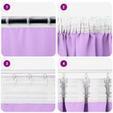 Blackout Curtains Purple Polyester 4107492