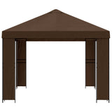Gazebo 4 x 3 m Brown Polyester and Steel 190 gsm 900384