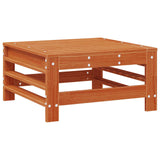 Garden Footrest Solid Pine Wood Wax Brown Pine 865636