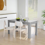 ZNTS Dining Table Concrete Grey 140x74.5x76 cm Engineered Wood 804206