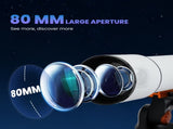 Astronomy Telescope for Adults and Beginners with 80 mm Aperture, Carry Bag, White T3398P421958