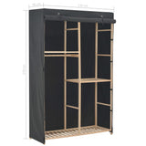 3-Tier Wardrobe Grey 110x40x170 cm Fabric 248188