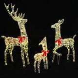 Reindeer Family 3 pcs Warm white 67 x 26 x 127 cm PET 42019050