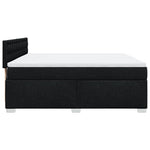 ZNTS Box Spring Bed with Mattress Black 180x200 cm Fabric 3285983