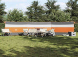 Camping Windbreak Grey and Orange 508x130 cm Waterproof 4009662