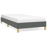 Bed Frame without Mattress Dark Grey 100x190 cm Twin Fabric 346851