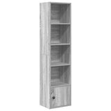 Bookcase Grey Sonoma 31x24x127 cm Engineered Wood 860351