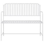 Garden Bench White 104 x 54 x 93cm Steel 42008116
