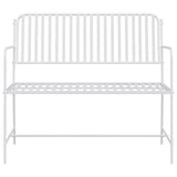 Garden Bench White 104 x 54 x 93cm Steel 42008116