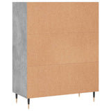Bookcase Concrete Grey 69.5x32.5x90 cm Engineered Wood 828344