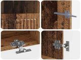 5 Piece LED TV Cabinet Old Wood Engineered Wood 3416426