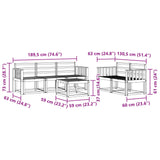 Outdoor Sofa Set 6 pcs Natural 3366002