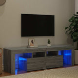 TV Cabinet with LED Lights Grey Sonoma 140x36.5x40 cm 822642