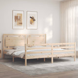 Bed Frame without Mattress 200x200 cm Solid Wood 3194071